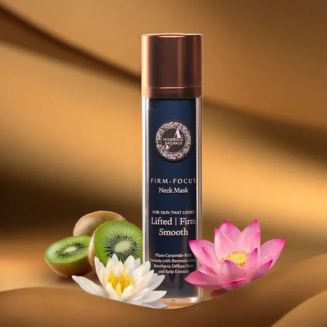 Firm-Focus Neck Mask - Lifts, Firms, Smooths the look of Loose, Saggy Skin on the Neck, Jaw, Chin &amp; Upper Chest - Focused Neck Firming Action with Phyto-Ceramides and Water Lily - Best Firming Neck Mask Neck Mask A Modernica Naturalis 